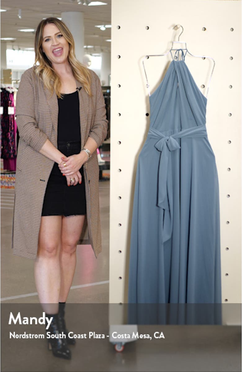 Halter Chiffon A-Line Gown, sales video thumbnail