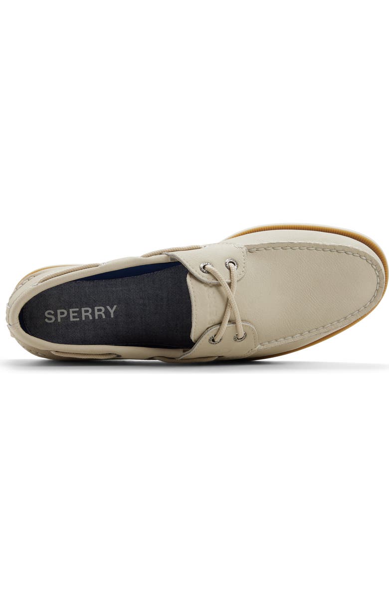 Sperry Leeward 2-Eye Boat Shoe, Alternate, color, Ivory