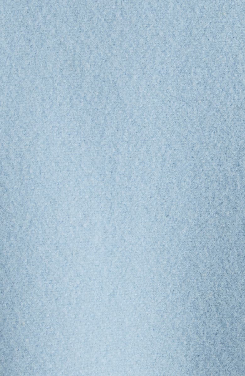 Givenchy Embroidered Logo Mixed Media Leather & Wool Blend Varsity Jacket, Alternate, color, White/ Sky Blue