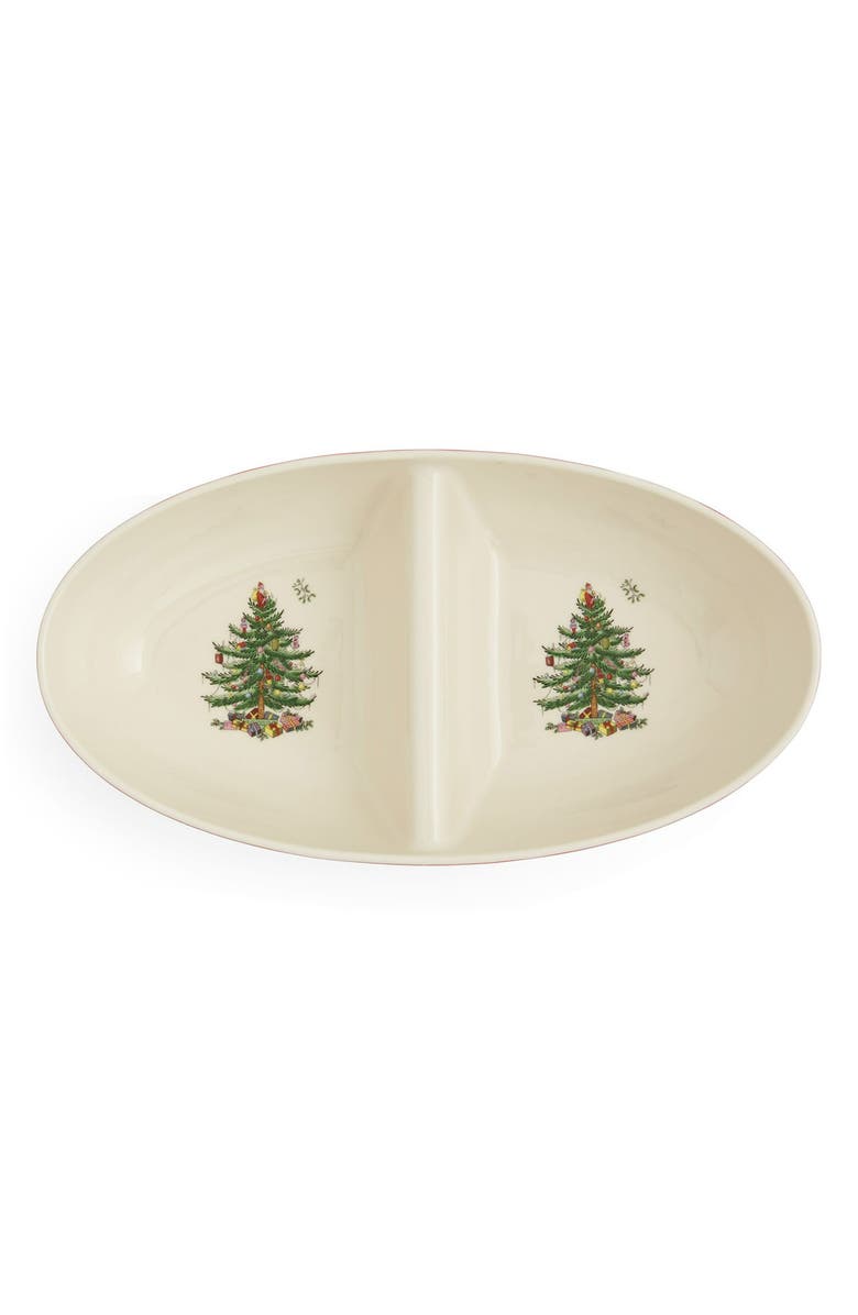 Spode Tartan Large Divided Oval Serving Bowl, Main, color, 