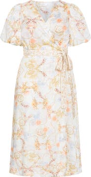 City Chic Anastasia Print Wrap Dress