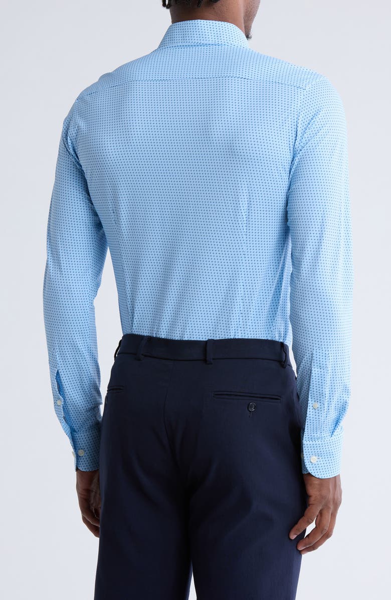 Eton Slim Fit Dot Print Stretch Dress Shirt, Alternate, color, 