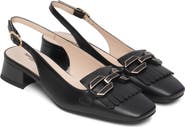 NeroGiardini Kiltie Fringe Slingback Pump