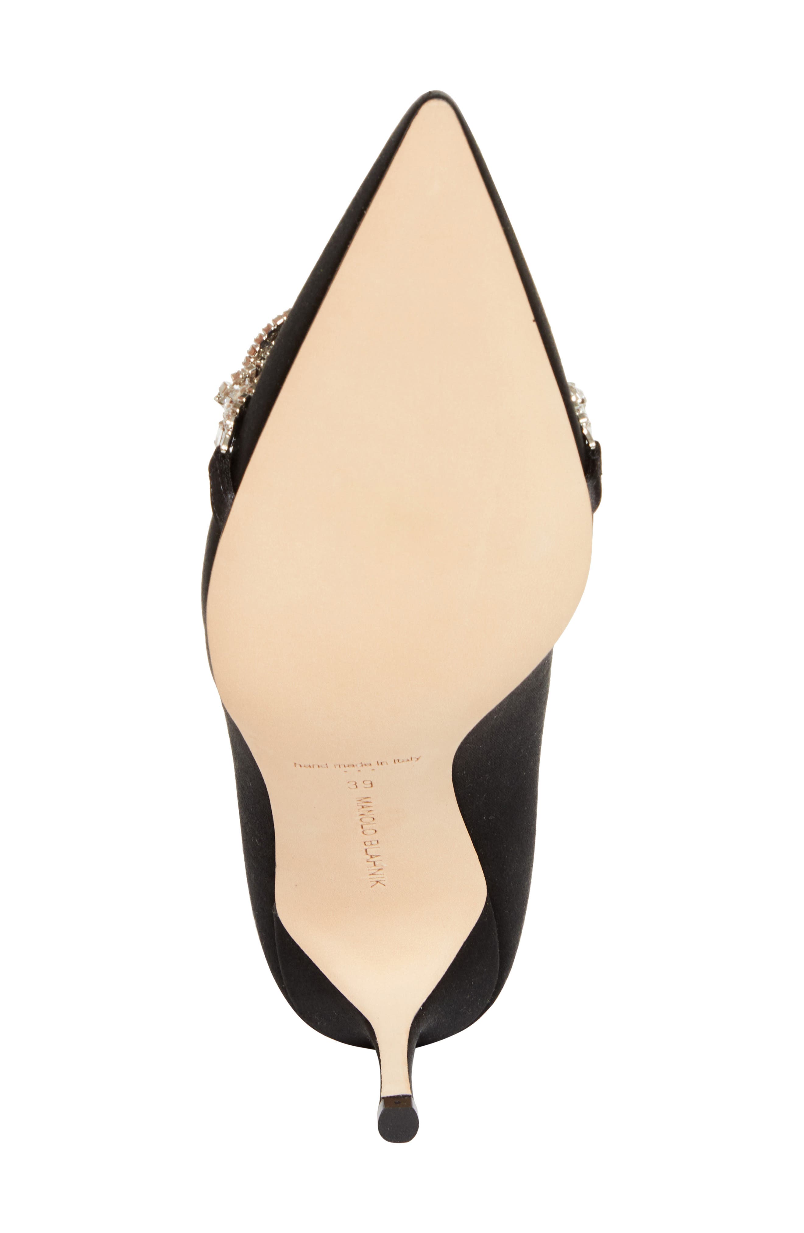 Manolo Blahnik Asapump Crystal Strap Pointed Toe Pump, Alternate, color, 