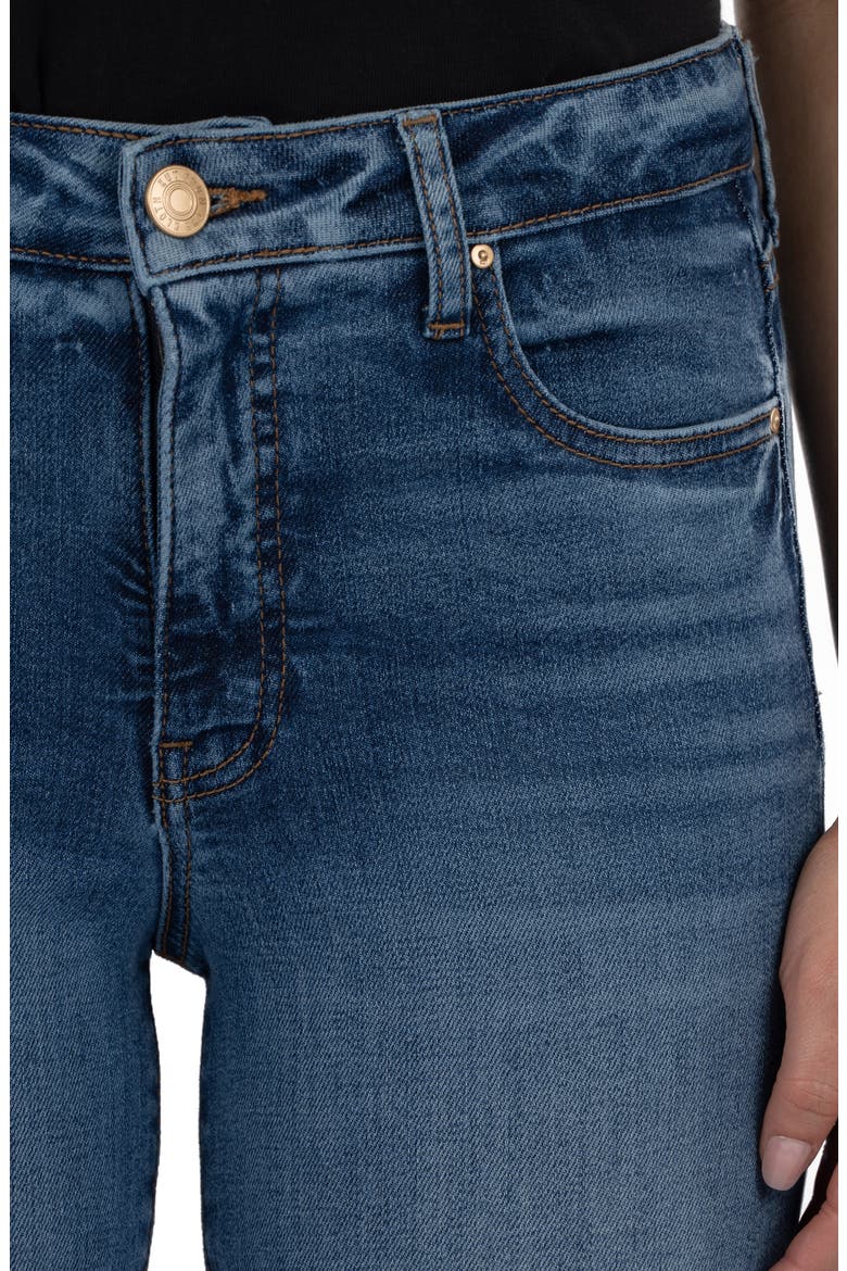 Reese High Waist Raw Hem Ankle Straight Leg Jeans, Alternate, color, LEADERSHIP
