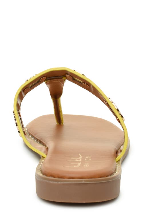 Nicole Miller Bling Thong Sandal In Yellow