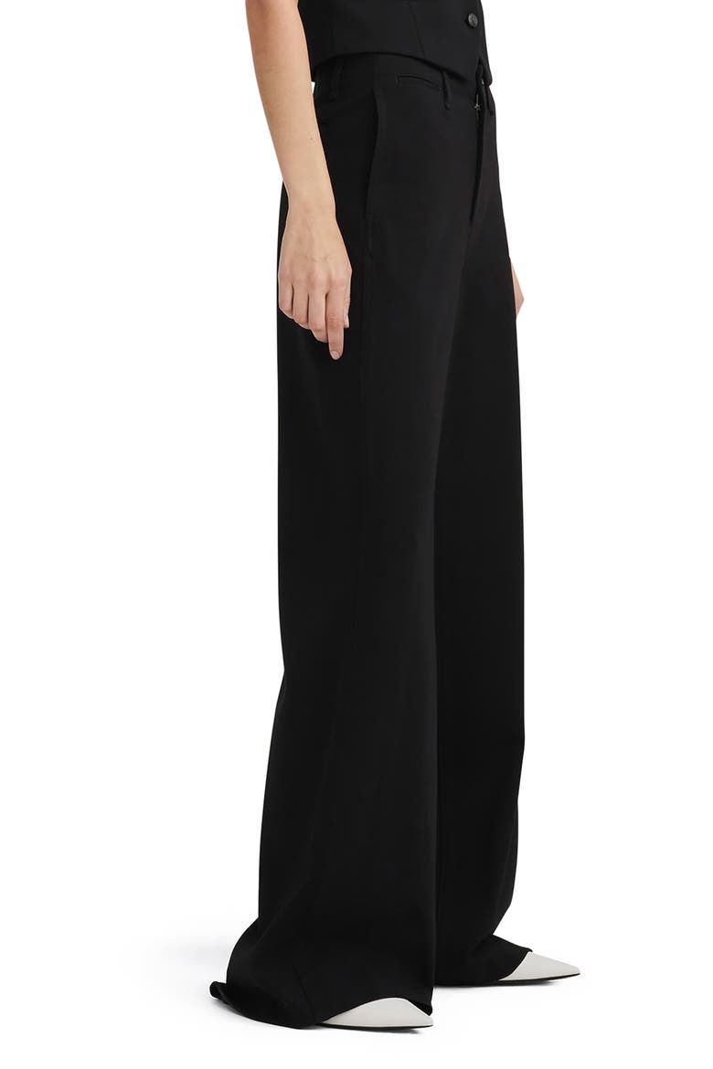 Sofie High Waist Ponté Wide Leg Pants, Alternate, color, BLACK