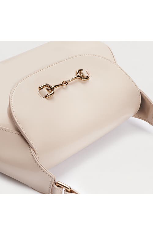 Shop Sam Edelman Loraine Flap Leather Shoulder Bag In Beige