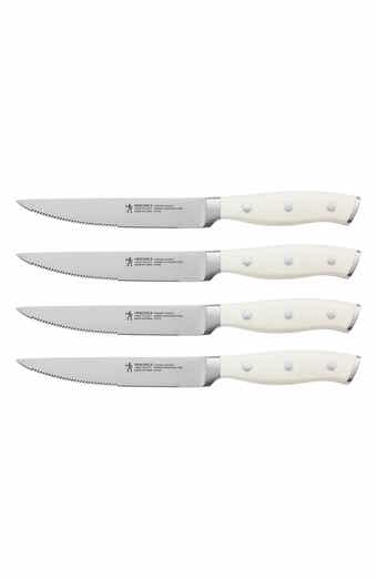 HENCKELS CUTLERY Henckels International Forged Accent 4-Piece Steak Knife Set - White