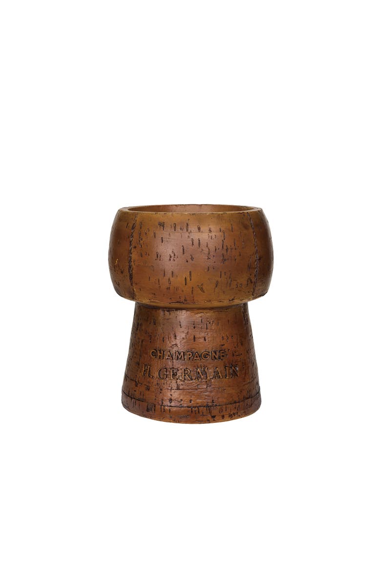 Storied Home Vintage Reproduction Resin Cork Shaped Wine Cooler, Natural, Main, color, Natural