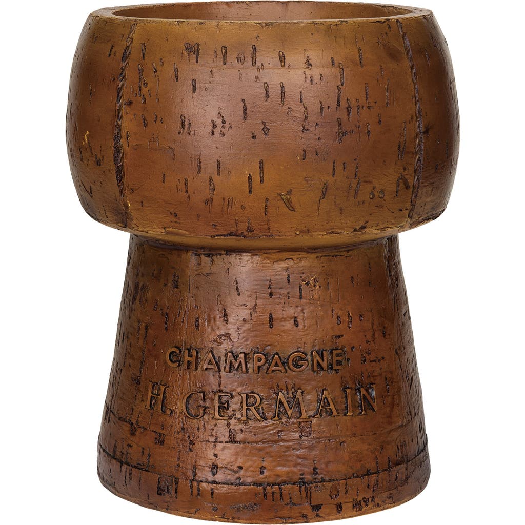 Storied Home Vintage Reproduction Resin Cork Shaped Wine Cooler, Natural In Brown