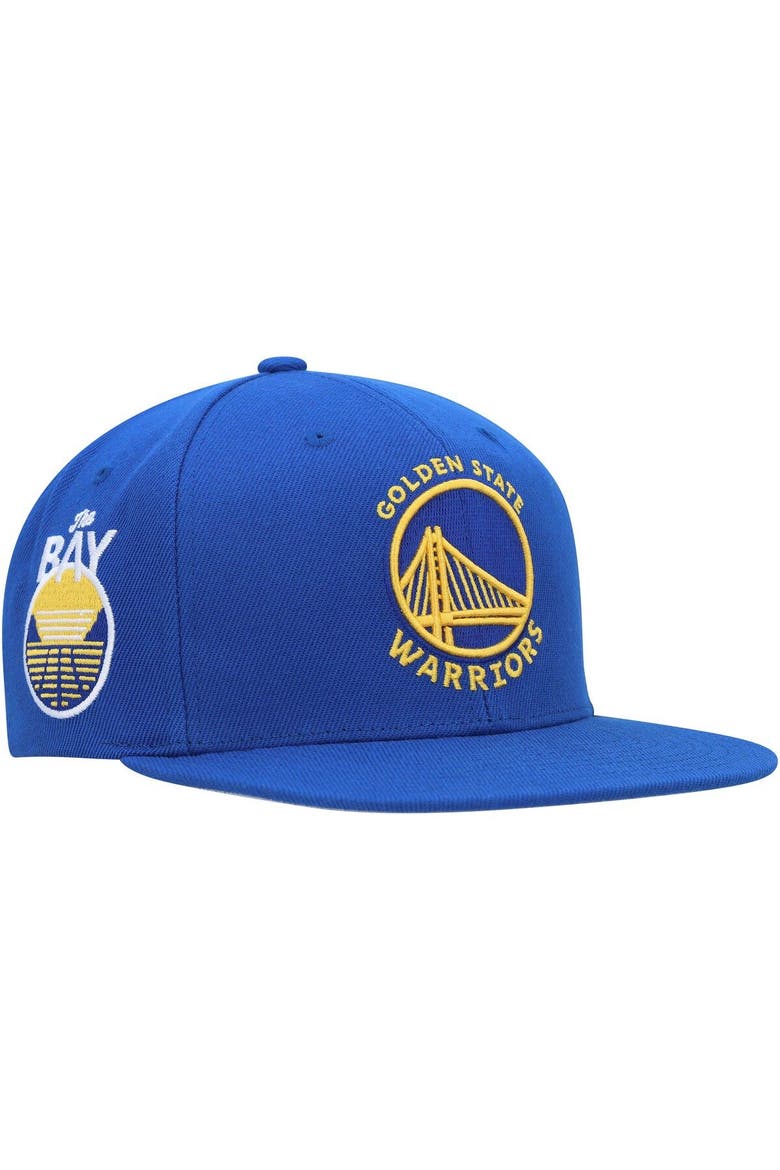 Men's Mitchell & Ness Royal Golden State Warriors Side Core 2.0 Snapback Hat, Main, color, Royal
