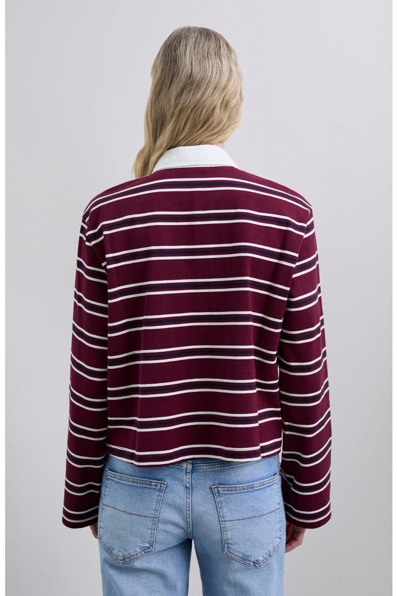 Corporatepolo Tee, Alternate, color, Burgundystripes