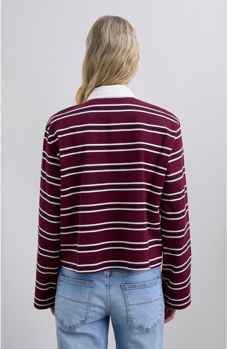 Scalpers Corporatepolo Tee, Alternate, color, Burgundystripes