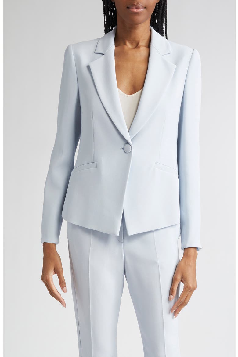 Cady One-Button Crepe Crop Blazer (Women) | Nordstrom