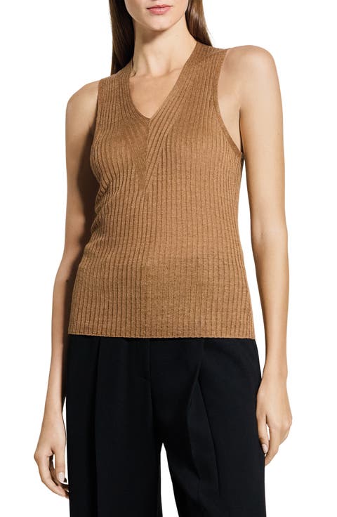 Linen Blend Rib Tank