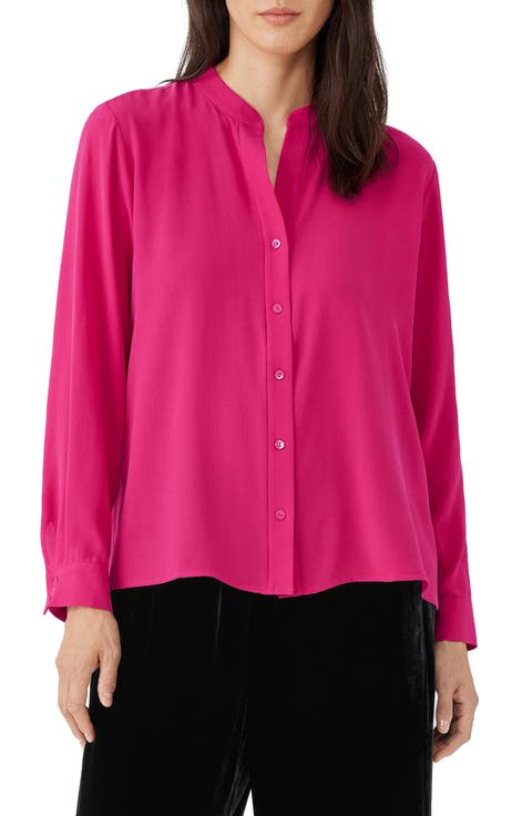 Long Sleeve Silk Blouse