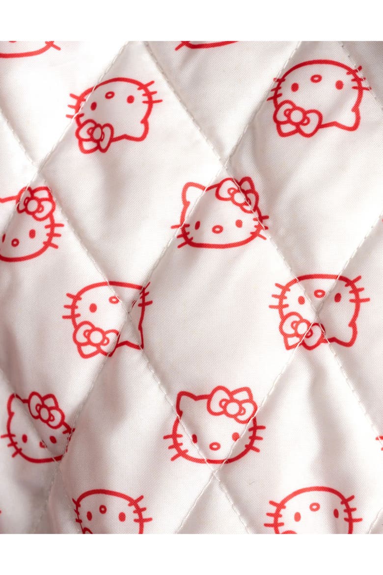 Varsity Bomber Jacket, Alternate, color, Hello Kitty Red Plaid