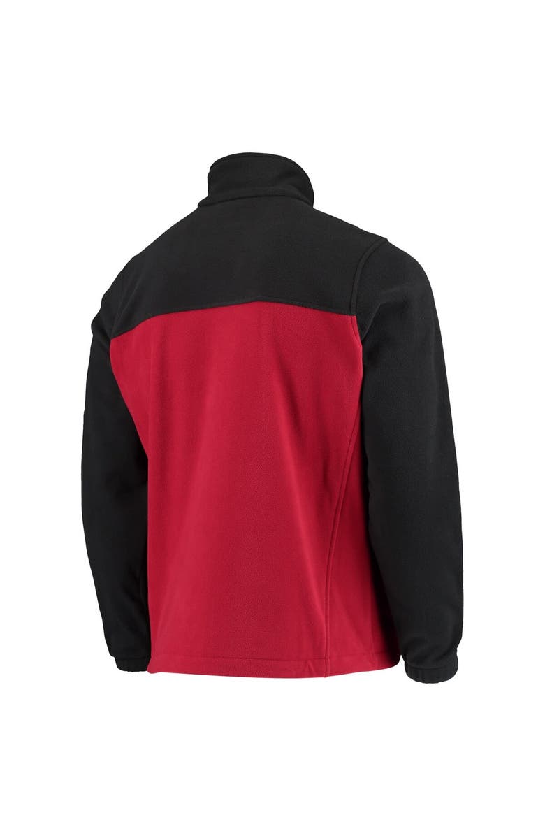 Columbia Men's Columbia Black/Crimson Oklahoma Sooners Flanker III Fleece Team Full-Zip Jacket, Alternate, color,