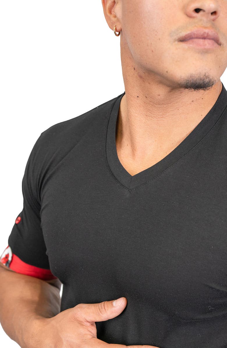 Maceoo Vivaldi Solid Dog V-Neck T-Shirt, Alternate, color, Black