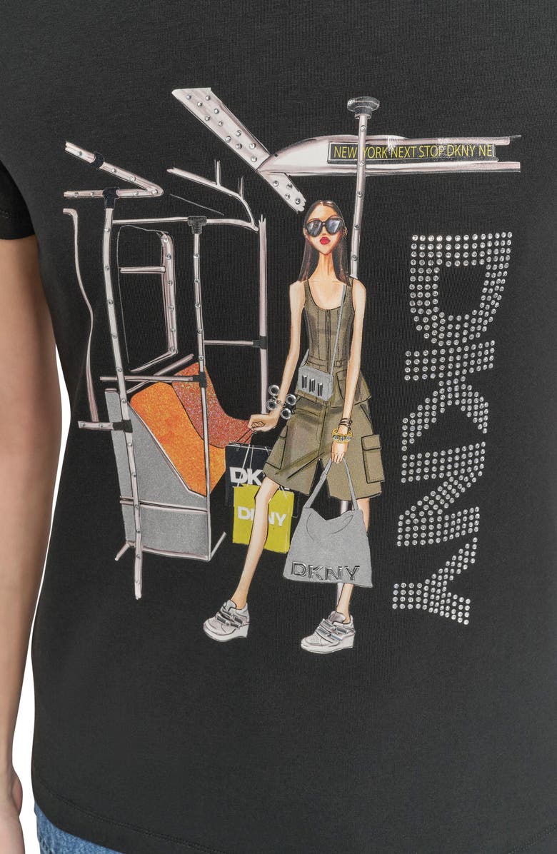 DKNY Subway Graphic T-Shirt, Alternate, color,