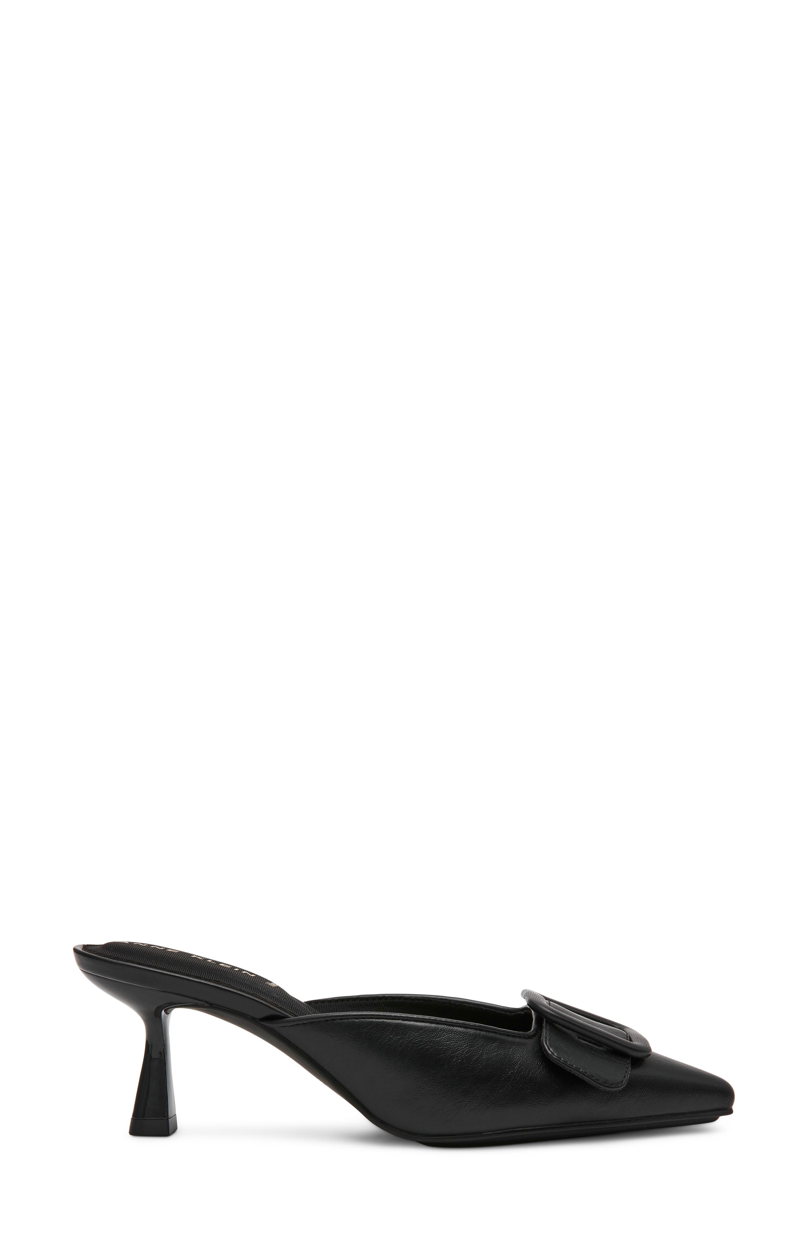 Anne Klein Cassia Kitten Heel Mule, Alternate, color, Black Pu