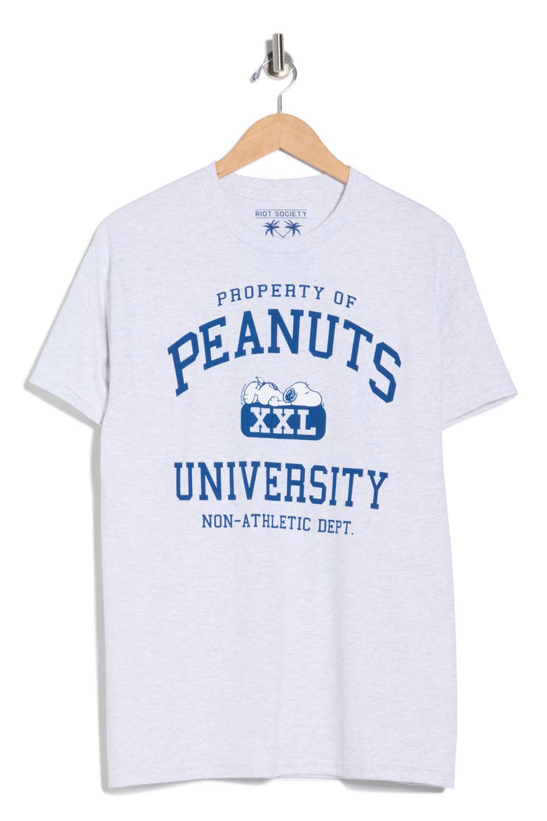 Snoopy Peanuts University T-Shirt, Alternate, color, GREY