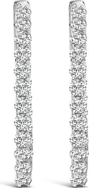 Haus of Brilliance 14K Gold 1.0 Cttw Oval Lab Grown Diamond Hoop Earrings