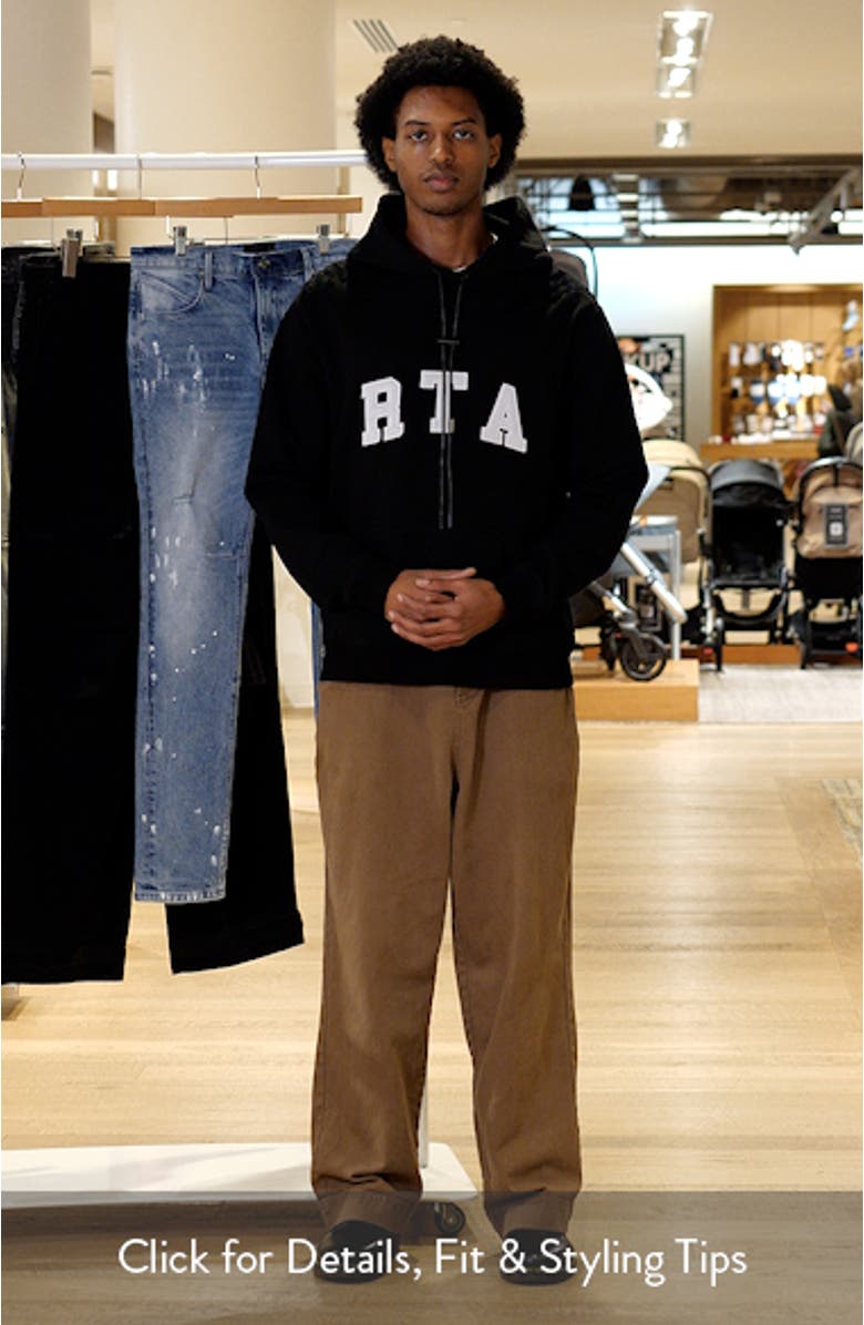 Markus Distressed Logo Applique Hoodie, sales video thumbnail