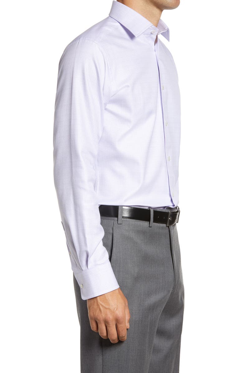 David Donahue Trim Fit Plaid Dress Shirt, Alternate, color, 