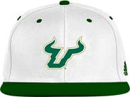 adidas Men's adidas  White/Green South Florida Bulls On-Field Fitted Hat