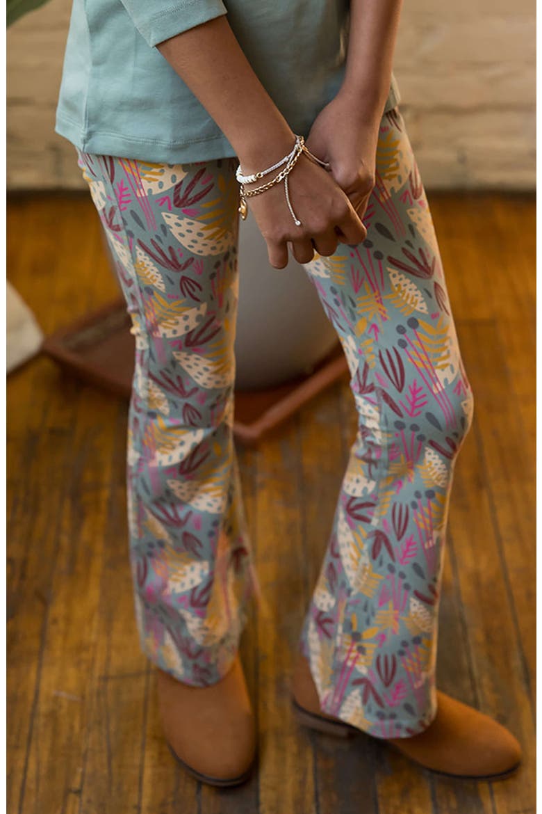 Organic Cotton Print Flare Leggings, Alternate, color, Whimsy