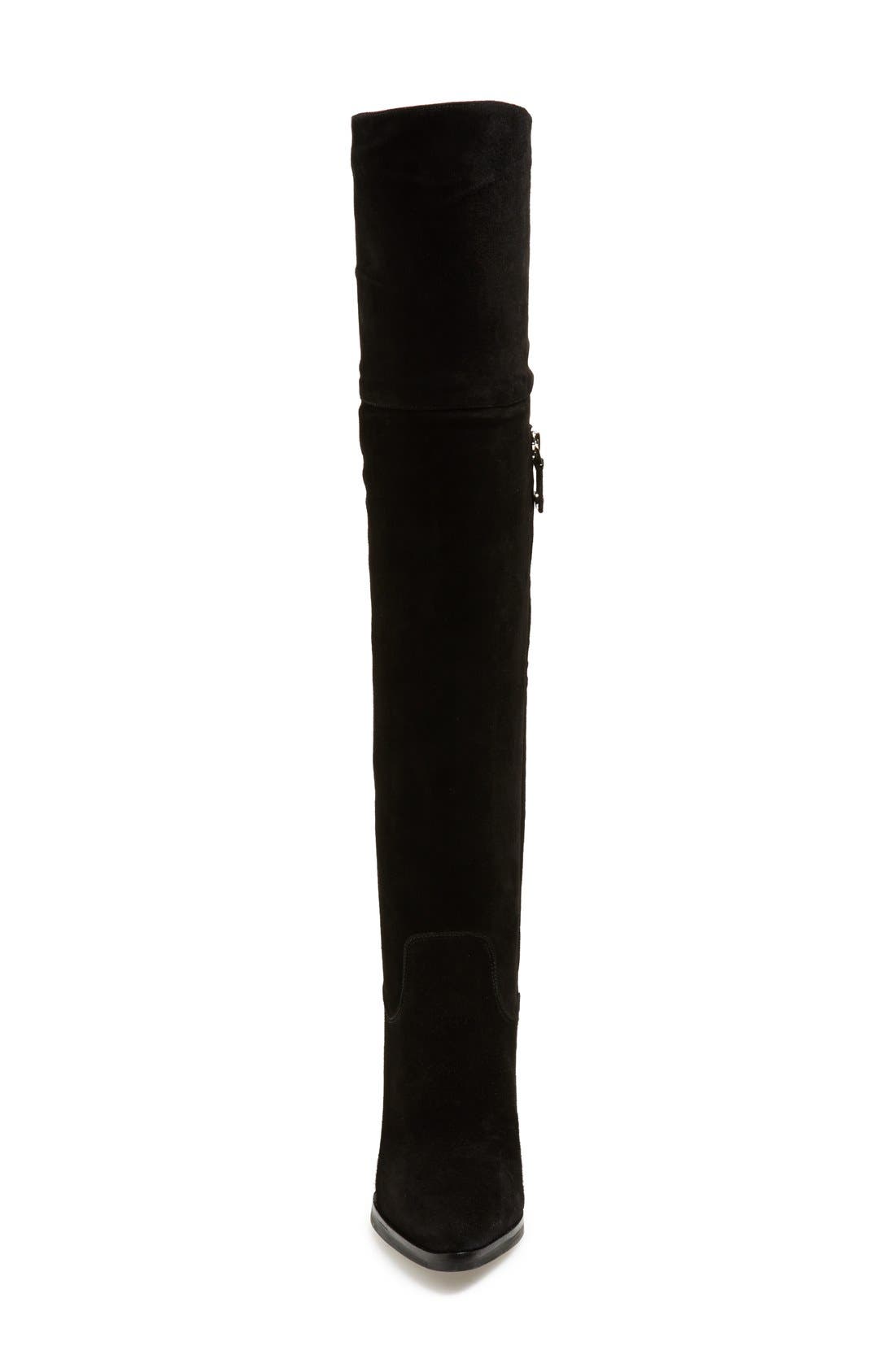 'Alana' Over the Knee Boot, Alternate, color, BLACK SUEDE
