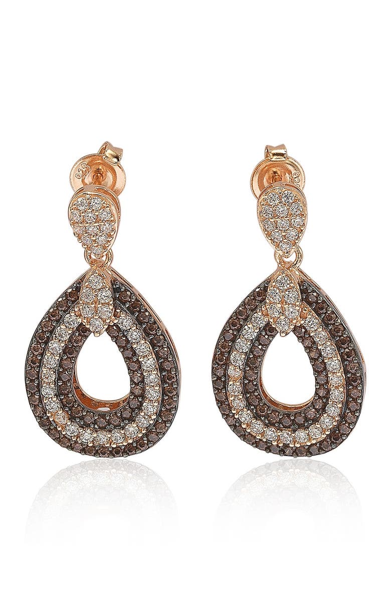 SUZY LEVIAN Pave CZ Teardrop Shape Drop Earrings, Main, color, 