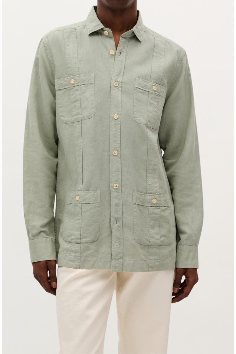 Nante G Linen Shirt, Main, color, LIGHTKHAKI