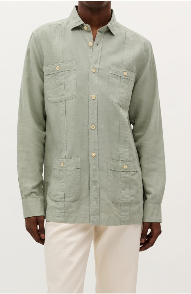 Scalpers Nante G Linen Shirt, Main, color, Lightkhaki