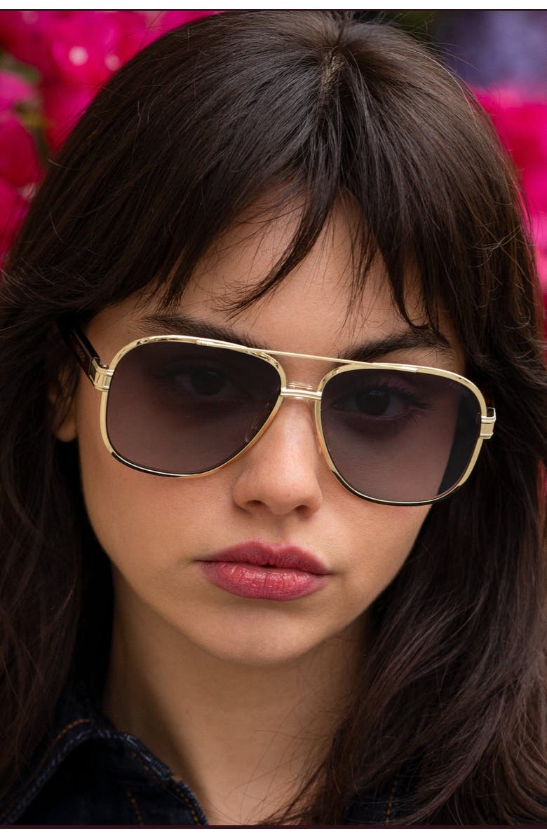 FREYRS Eyewear Carter Oversized Unisex Aviator Sunglasses, Alternate, color, Gray