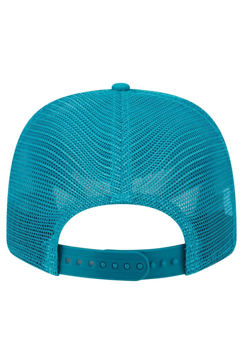 Men's New Era Aqua Miami Dolphins Main Trucker 9SEVENTY Stretch-Snap Hat, Alternate, color, Aqua