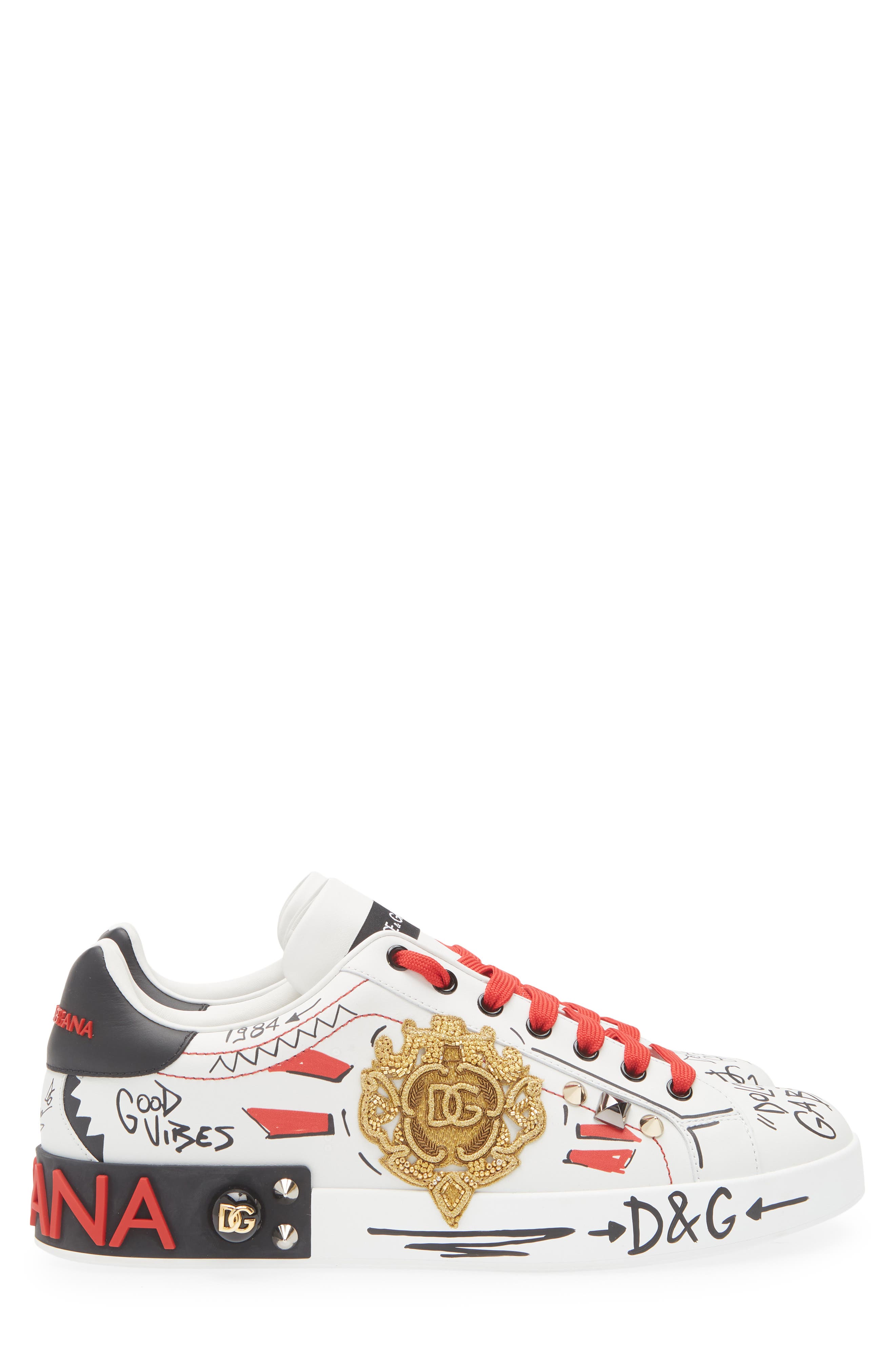 Dolce&Gabbana Portofino Sneaker, Alternate, color, 