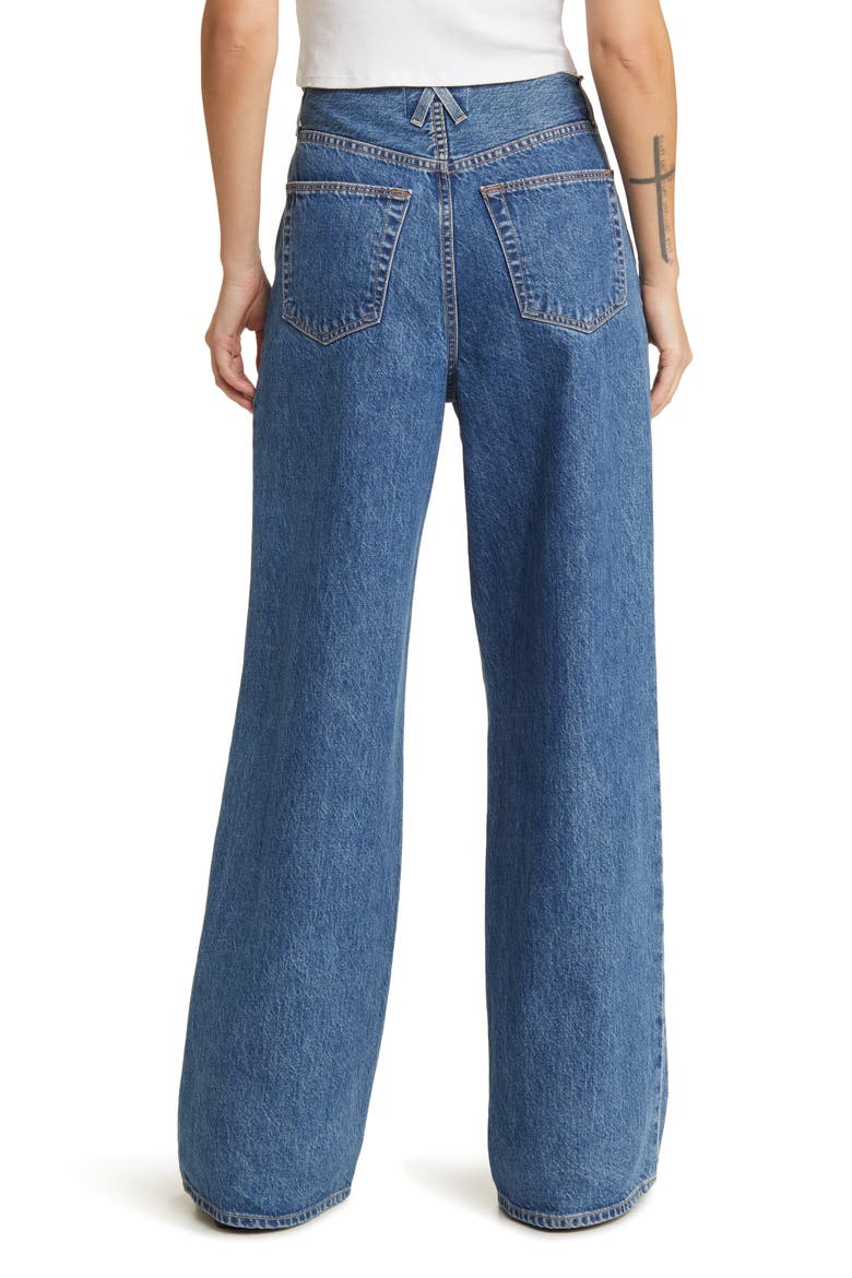 Taylor Pleated Wide Leg Jeans, Alternate, color, SWEET MEMORY