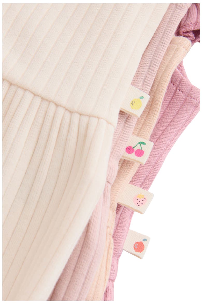 4-Pack Stretch Cotton Peplum T-Shirts, Alternate, color, PINK