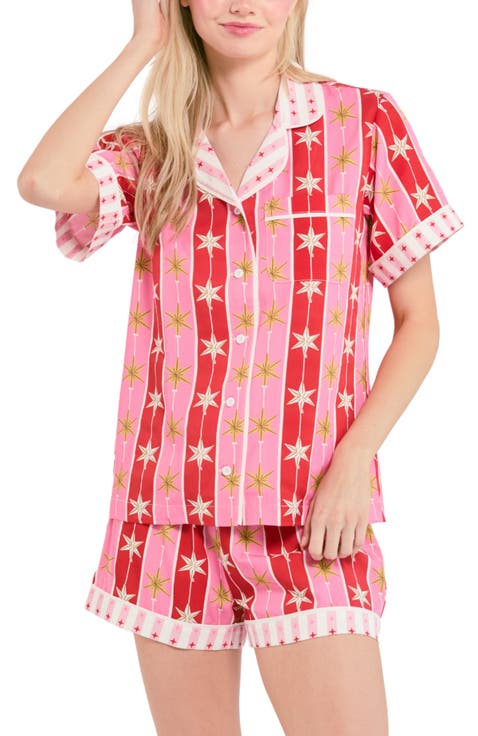 Tree Topper Pajama Shorts Set