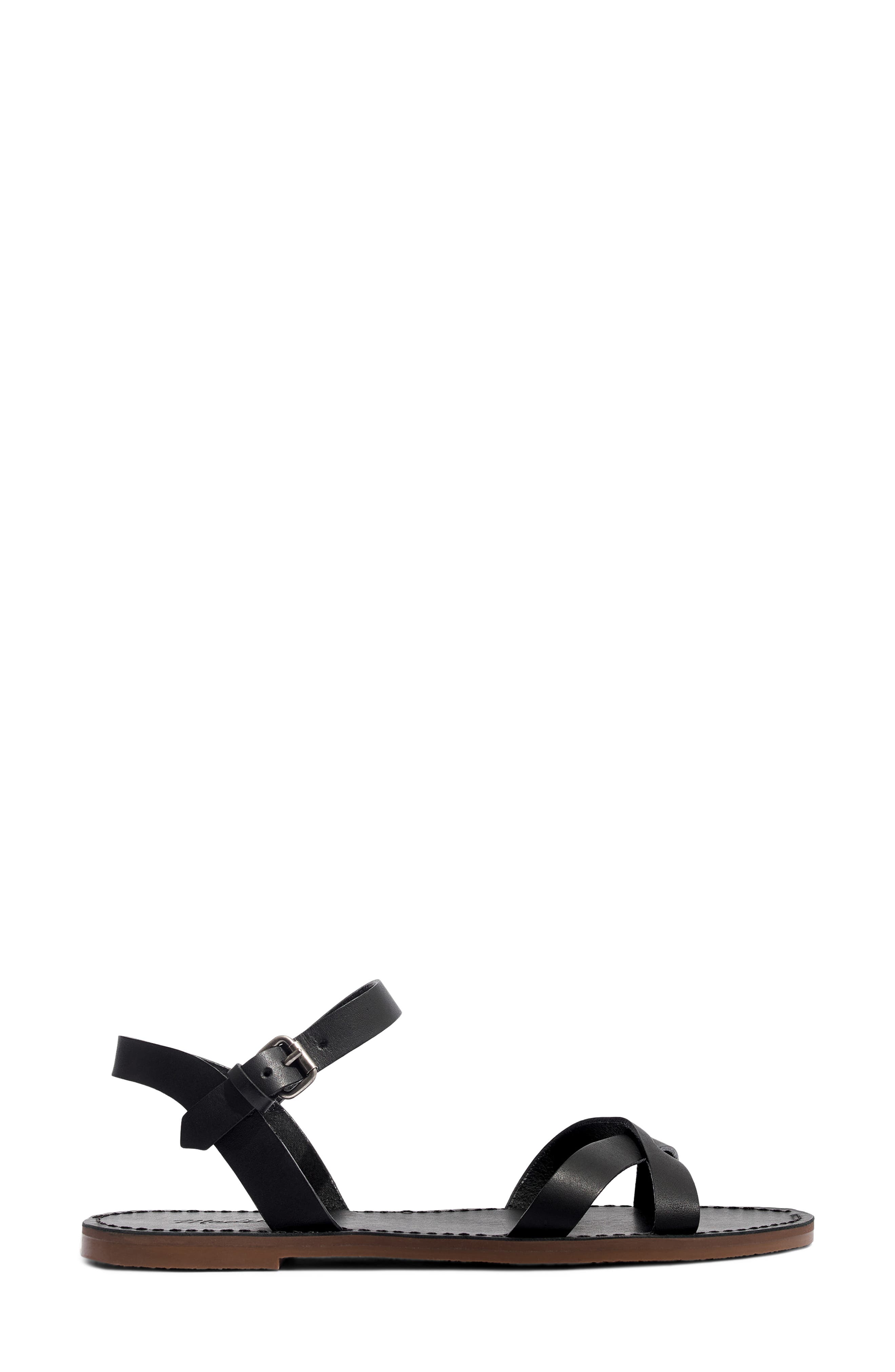 Boardwalk Quarter Strap Sandal, Alternate, color, TRUE BLACK LEATHER
