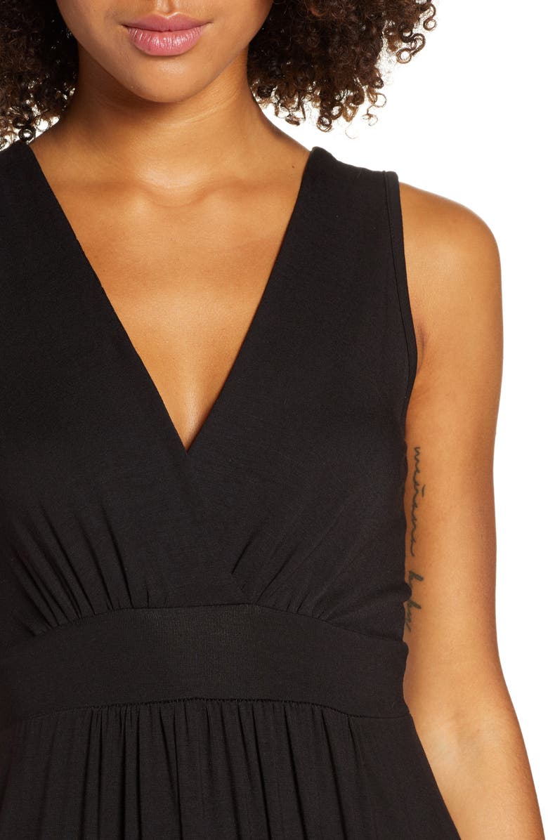 Fraiche by J V-Neck Jersey Dress, Alternate, color, 