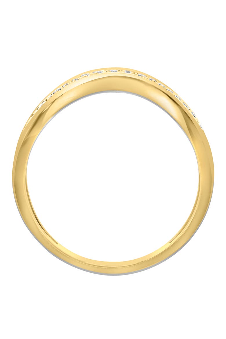 14K Yellow Gold Diamond Wavy Band Ring - 0.15ct., Alternate, color, GOLD