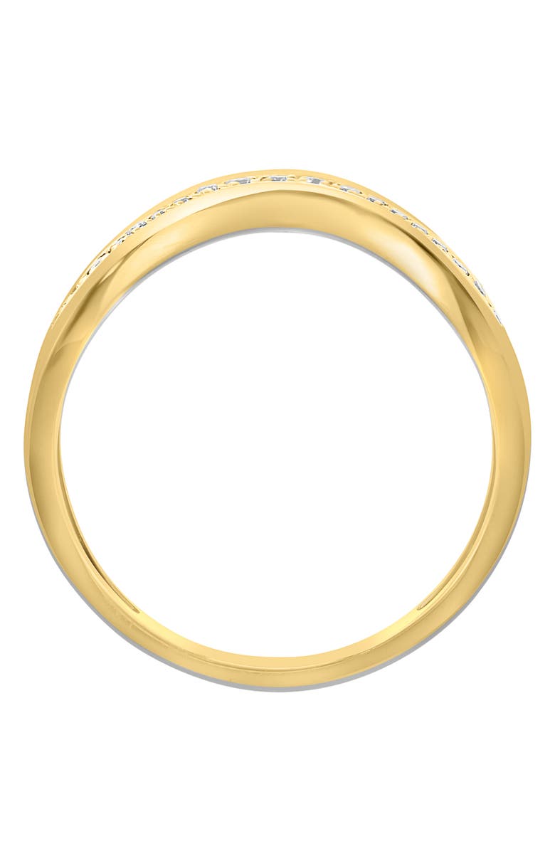 EFFY 14K Yellow Gold Diamond Wavy Band Ring - 0.15ct., Alternate, color, Gold