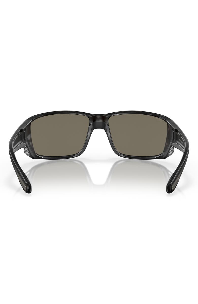 Costa Del Mar Tuna Alley 60mm Polarized Mirrored Rectangular Sunglasses, Alternate, color,