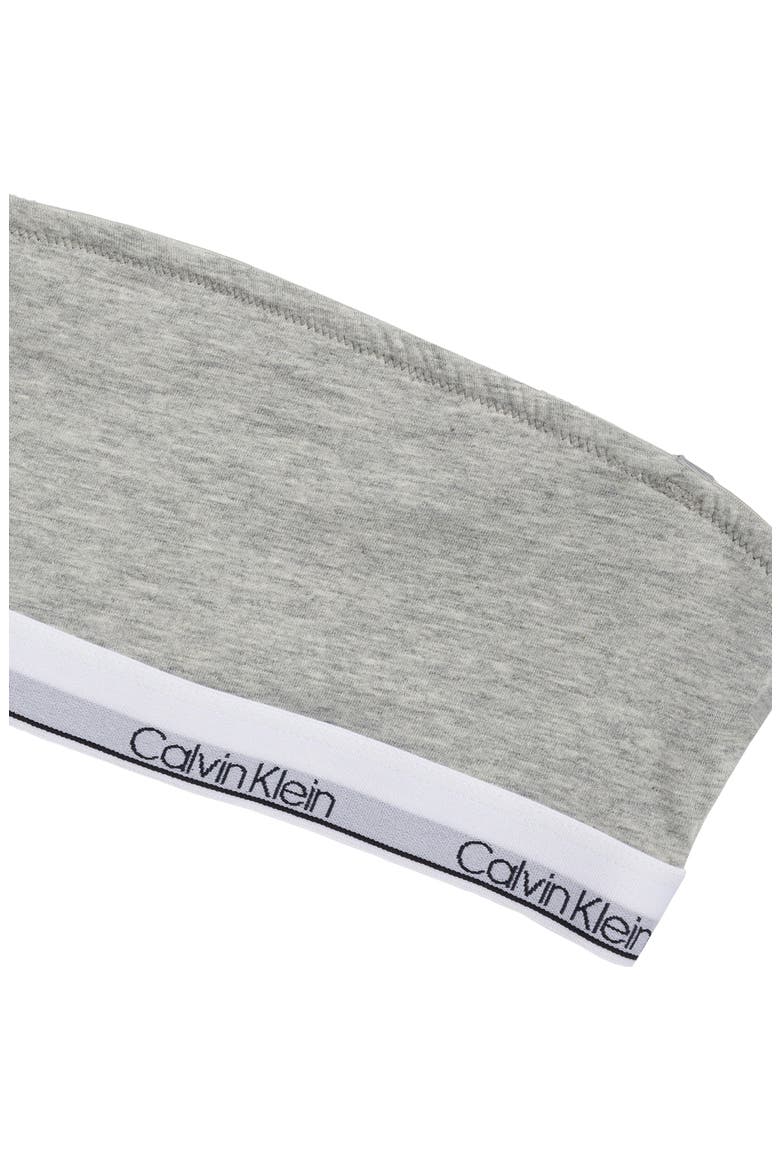 Kids' Strapless Stretch Cotton Bra, Alternate, color, HEATHER GRAY