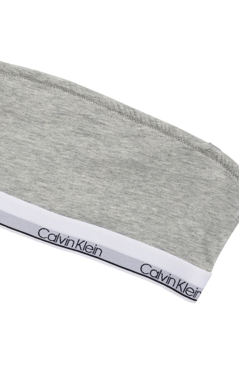 Calvin Klein Kids' Strapless Stretch Cotton Bra, Alternate, color, Heather Gray