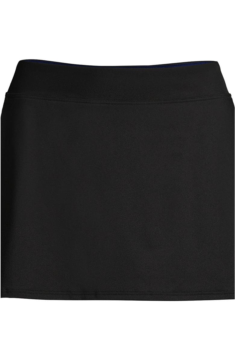 Lands' End Plus Size Tummy Control Swim Skirt, Alternate, color, Black